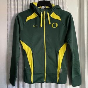 NIKE Oregon Ducks Therma-Fit Full-zip Hooded Jacket, small